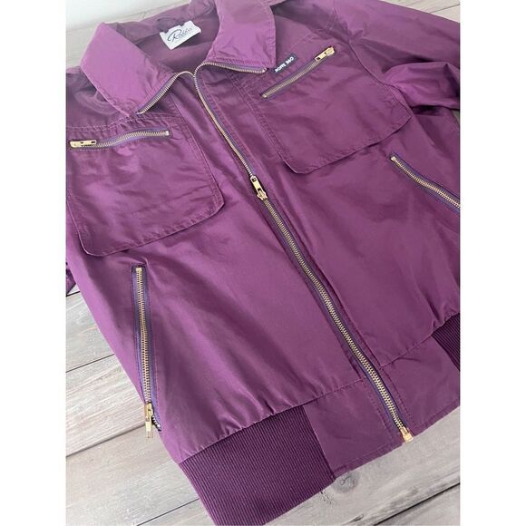 Vintage‎ HTF Roffe Maroon Windbreaker Jacket Unisex Small - Picture 3 of 10
